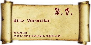 Witz Veronika névjegykártya
